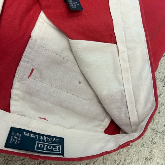 Polo Ralph Lauren NWOT 38/32 salmon m/red cotton classic khakis ultra preppy - Picture 7 of 13